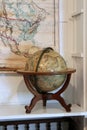 Maps and globes with other historic items depicting life and inventions at Oneida Community Mansion House, Oneida New York, 2018