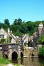 Pretty Cotswold village, Castle Combe. Royalty Free Stock Photo