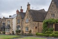 Pretty Cottages with climbing plants in the village of Broadway, in the English county of Worcestershire, Cotswolds, UK Royalty Free Stock Photo