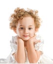 Pretty curly blond little girl