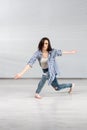 Pretty dancer girl in movement. Royalty Free Stock Photo