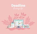 pretty deadline card