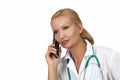 Pretty doctor on the phone Royalty Free Stock Photo