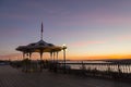 Pretty elegant pavilion on Dufferin Terrace at sunrise