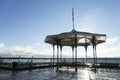 Pretty elegant 1879 side lit gazebo on Dufferin Terrace in the early morning