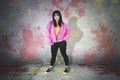 Female hip-hop dancer smiling at camera Royalty Free Stock Photo