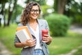 Pretty woman student portrait mixed race bright cheerful positive confident young scholar