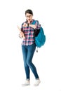 Pretty female student preparing back to school Royalty Free Stock Photo