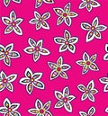 Bold Flowers Repetitive Seamless All-Over-Print Royalty Free Stock Photo