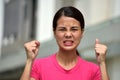 Pretty Filipina Female And Anger