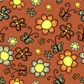 Pretty floral seamless pattern