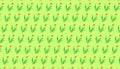 Spring summer floral pattern with simple red tulip horizontal borders on a light yellow green background