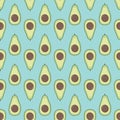 Avocado fuit seamless pattern Royalty Free Stock Photo