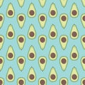 Avocado fuit seamless pattern