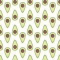Avocado fuit seamless pattern Royalty Free Stock Photo