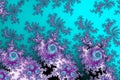 Pretty fractal spiral element in marine theme Royalty Free Stock Photo