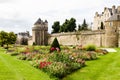 Medieval Ramparts and gardens at Vannes, Brittany, France