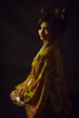 Pretty geisha in kimono Royalty Free Stock Photo
