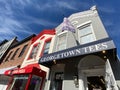 Pretty Georgetown Architecture and Blue Sky in Washington DC Royalty Free Stock Photo