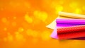 pretty gift wrapping on colorful bg - abstract 3D rendering Royalty Free Stock Photo