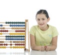 Pretty girl with abacus Royalty Free Stock Photo