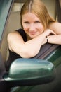 Pretty girl in the car Royalty Free Stock Photo