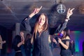 Pretty girl dancing in night club at the party Royalty Free Stock Photo