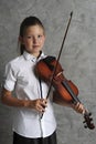 Pretty girl playing violin Royalty Free Stock Photo