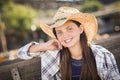 Pretty Girl Portrait at the Pumpkin Patch