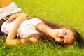 Pretty girl relaxing outdoor Royalty Free Stock Photo