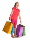 Pretty girl with shopping bags Royalty Free Stock Photo