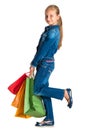 Pretty girl with shopping bags Royalty Free Stock Photo