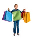 Pretty girl with shopping bags Royalty Free Stock Photo