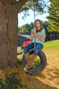 Pretty Girl on Tire Swing