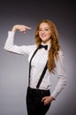 Pretty girl wearing black and white clothing Royalty Free Stock Photo