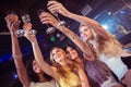 Pretty girls holding champagne glass Royalty Free Stock Photo