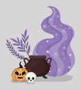 pretty halloween illustration