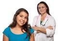 Pretty Hispanic Girl and Female Doctor Royalty Free Stock Photo