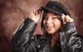 Pretty Hispanic Girl Studio Portrait Royalty Free Stock Photo