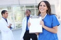 Pretty Hispanic Nurse at Hospital Royalty Free Stock Photo