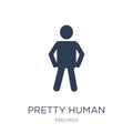 pretty human icon. Trendy flat vector pretty human icon on white