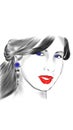 pretty illustrated woman Royalty Free Stock Photo