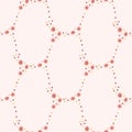 Pretty indian floral bloom pattern. Seamless repeating. Hand drawn simple vector