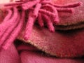 Pretty Irish wool scarf in balanced layers