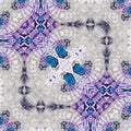 Pretty kaleidoscope with mirror geometric elements