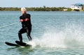 Pretty Lady Water Skiing Royalty Free Stock Photo