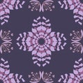 Pretty Lilac And Purple Abstract Art Repeat Pattern