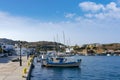 Pretty little fishing boats in the harbor of Lipsi island, Dodecanese, Greece Royalty Free Stock Photo