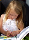 Pretty little girl colouring