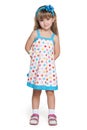 Pretty little girl in polka dot dress